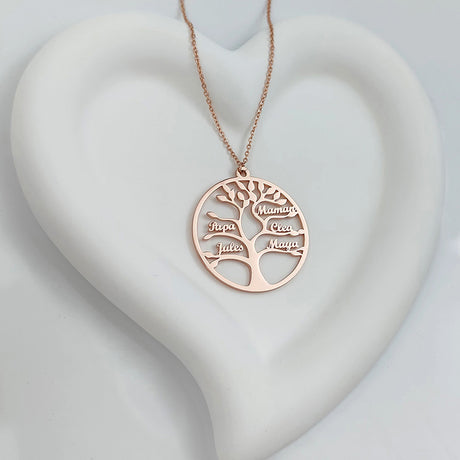 COLLIER ARBRE DE VIE JUSQU'À 9 PRÉNOMS