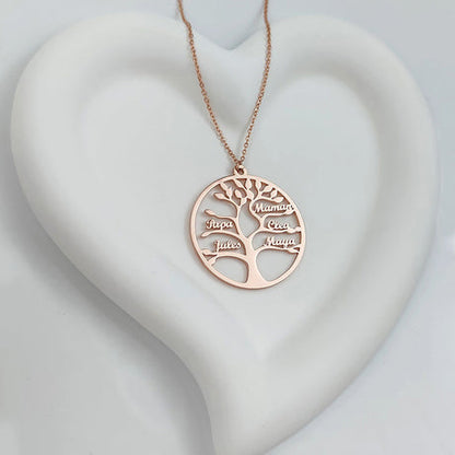 COLLIER ARBRE DE VIE JUSQU'À 9 PRÉNOMS