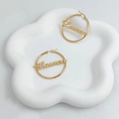 BOUCLES D'OREILLES CRÉOLES JUSQU'À 2 PRÉNOMS