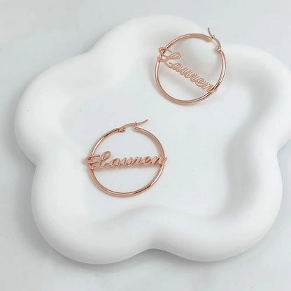 BOUCLES D'OREILLES CRÉOLES JUSQU'À 2 PRÉNOMS