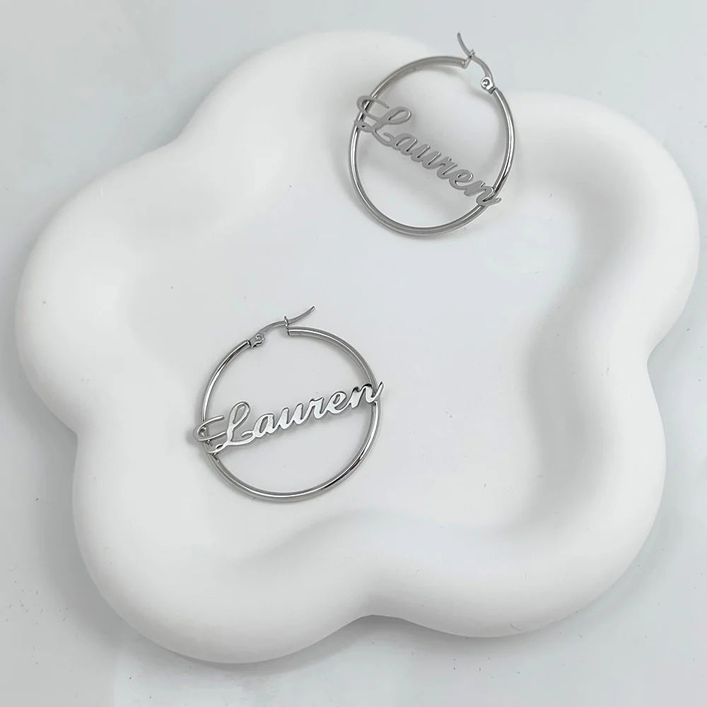 BOUCLES D'OREILLES CRÉOLES JUSQU'À 2 PRÉNOMS