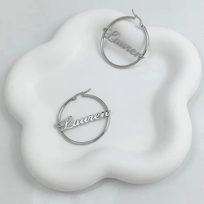 BOUCLES D'OREILLES CRÉOLES JUSQU'À 2 PRÉNOMS