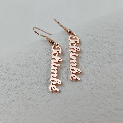 BOUCLES D'OREILLES PENDANTES JUSQU'À 2 PRÉNOMS