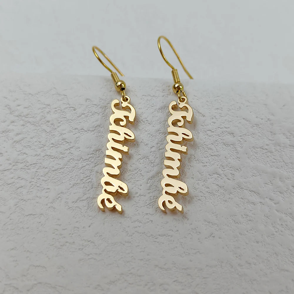 BOUCLES D'OREILLES PENDANTES JUSQU'À 2 PRÉNOMS