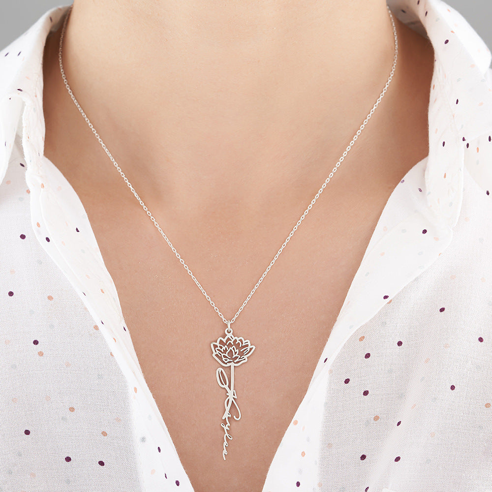 COLLIER FLEUR DU MOIS & PRENOM