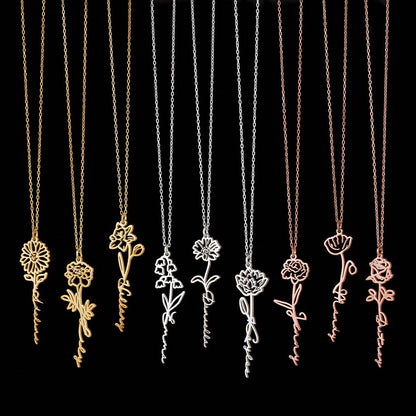 COLLIER FLEUR DU MOIS & PRENOM