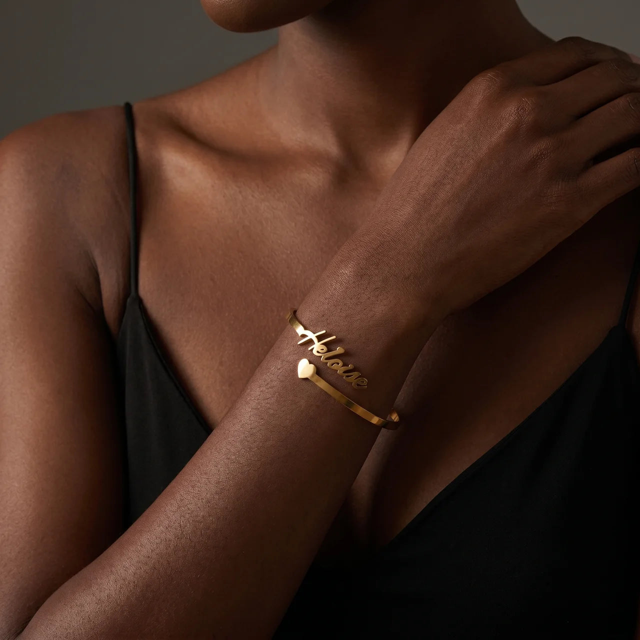 BRACELET JONC COEUR 1 PRÉNOM