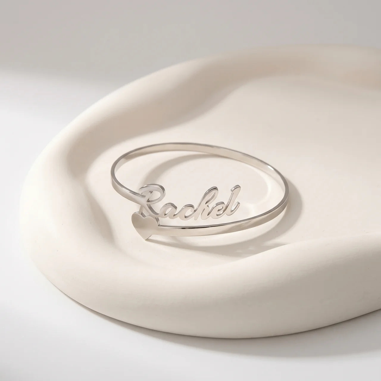 BRACELET JONC COEUR 1 PRÉNOM