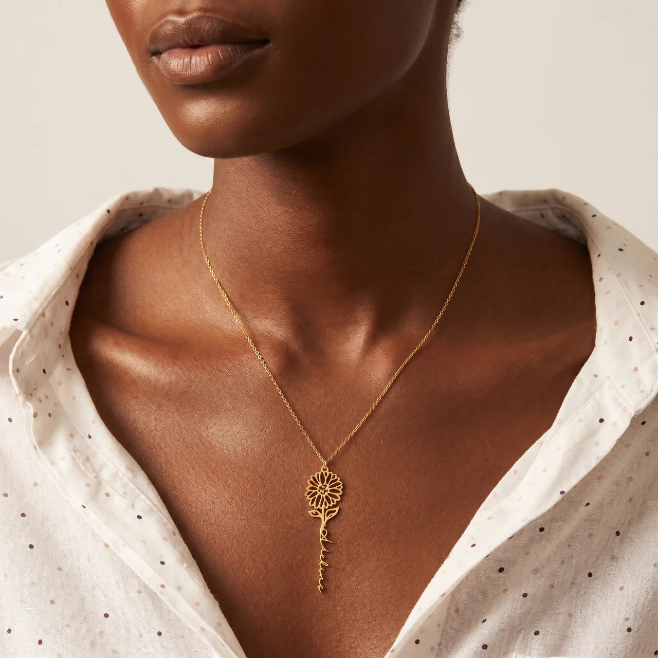 COLLIER FLEUR DU MOIS & PRENOM