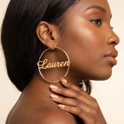 BOUCLES D'OREILLES CRÉOLES JUSQU'À 2 PRÉNOMS