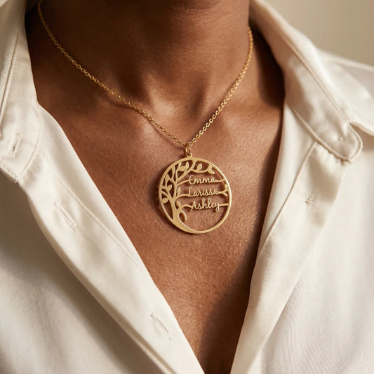 COLLIER ARBRE DE VIE JUSQU'À 4 PRÉNOMS