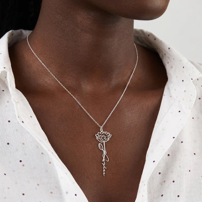 COLLIER FLEUR DU MOIS & PRENOM