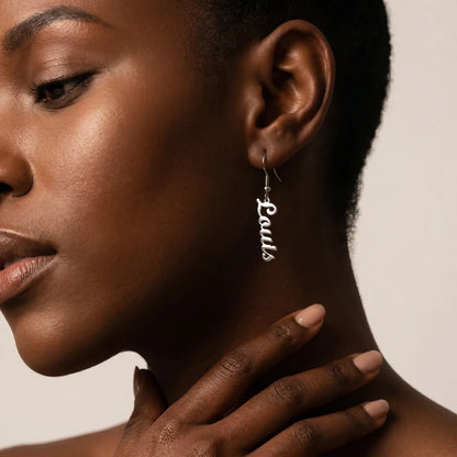 BOUCLES D'OREILLES PENDANTES JUSQU'À 2 PRÉNOMS