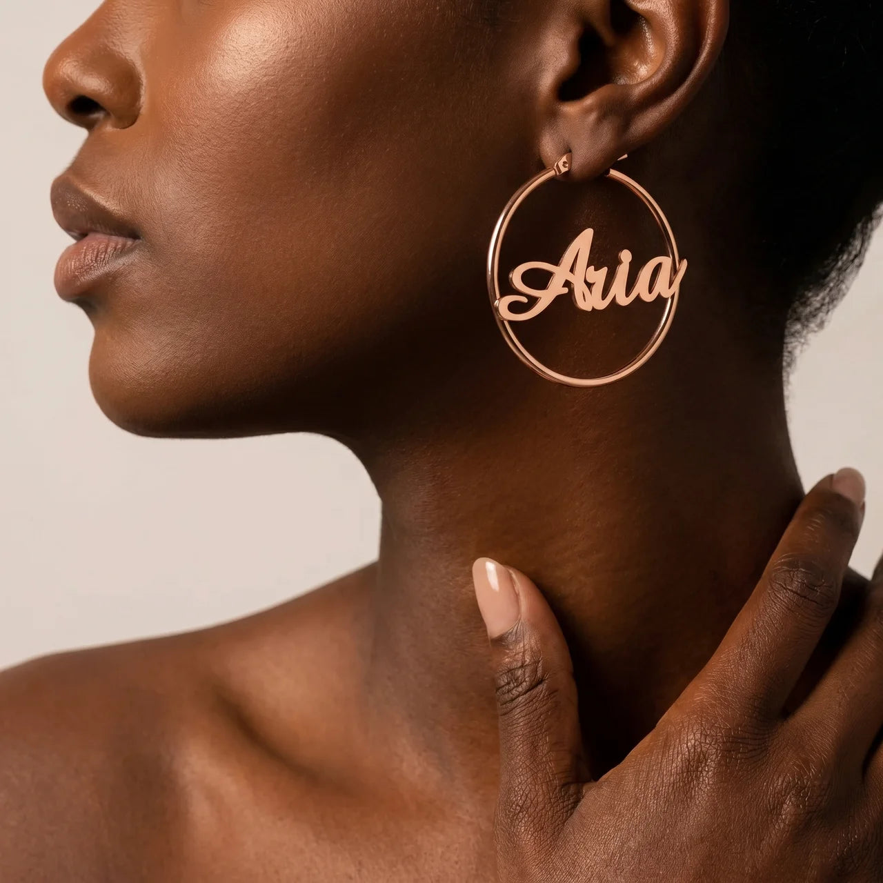 BOUCLES D'OREILLES CRÉOLES JUSQU'À 2 PRÉNOMS